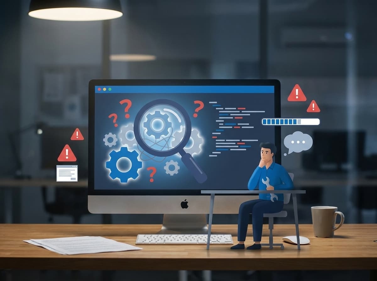 Software troubleshooting concept. Source: TopVector / Getty Images